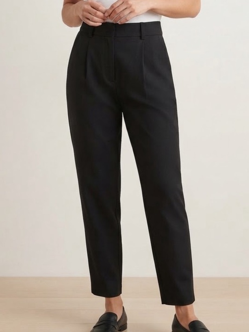 FranK & Oak Sz 8 Amelia Vintage Fit Black Tailored Business Office Pants